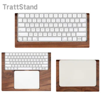 2 in 1 Walnut Solid Wooden Tray Palm Rest For Apple Magic Keyboard with Touch ID Magic Trackpad stand Wrist Support Pad