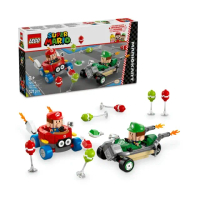【LEGO 樂高】超級瑪利歐系列 72034 瑪利歐賽車－瑪利歐寶寶vs路易吉寶寶(任天堂 玩具車 兒童積木 禮物)