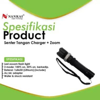 Senter Tangan Charger SWAT LED Zoom Nankai