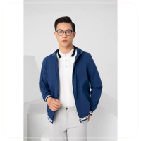 Hjx Áo khoác jacket nam DUGARCO 1 lớp có mũ cao cấp tính năng trượt nước 228JM22087
