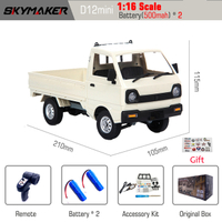 WPL D12 Mini 1:16 RC Car 2.4G Remote Control Simulation Drift Climbing Truck Light On-road D12mini C