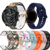 Silicone Strap For Ticwatch Pro 3 GPS Silicone Band For Ticwatch Pro 2020/GTX/E2/S2 Mens Strap Replacement Sport Bracelet Correa