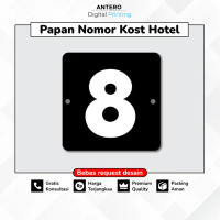 Nomor Rumah Custom Acrylic Papan Nomor Kost Hotel Akrilik Kotak