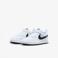 【NIKE 耐吉】COURT BOROUGH LOW RECRAFT PS 童鞋 中童 小朋友 魔鬼氈 黑白(DV5457-104 ○)