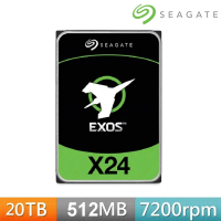 SEAGATE 希捷 EXOS X24 20TB 3.5吋 7200轉 512MB 企業級 內接硬碟(ST20000NM002H)