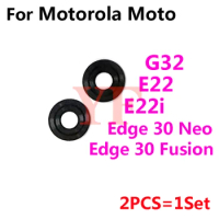 10Set For Motorola Moto E22 E22i G32 Edge 20 S Pro 30 Fusion Neo S30 Rear Back Camera Glass lens Cover with Adhesive Sticker