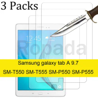 3PCS Glass screen protector for Samsung Galaxy Tab A 9.7 &amp; S Pen SM-P550 SM-P555 SM-T550 SM-T555 tablet protective film