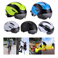Ultralight Bicycle Helmet Motorcycle Helmet Magnetic Goggles Removable Safe Helmet Road Mountain Bike Helmet for Motorcycle