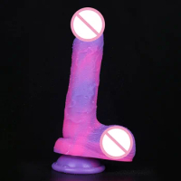 Medical Silicone Dildo Purple Realistic Dildo Penis Female Faloimitator Sex Toys for Woman Lesbian Strap on Dildos Adult Toys