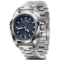 【VICTORINOX 瑞士維氏】I.N.O.X. Chrono 幾何設計 經典計時腕錶 禮物推薦 畢業禮物(VISA-241985)