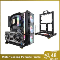 Open Computer Case Frame DIY Creative Rack Mini ITX MATX Gamer Cabinet ATX Air/Water Cooler 360 Desktop PC Gaming Chassis