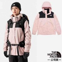 【The North Face】 女 拼接防水透氣連帽三合一外套.夾克_7QW6-HZI 粉黑
