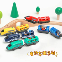 Electric Train new style Electric Train EMU Car with person Locomotive Engine Railway Toys Vehicles for Children