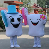 White Tooth Mascot Costume Dental Mascotter Health Publicity Cosplay Costume Fancy Dress Mask Party Carnival Costumes For Adults