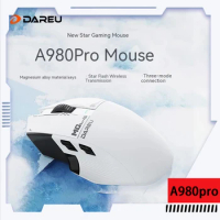 Dareu A980 Pro Max Mouse 8Khz Paw3395 Bluetooth Wireless Mouse E-port Gamer Mice Lightweight 26000dpi Office Gaming Mice