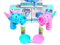 Bubble Shooter Mainan Anak Berwarna-warni dengan Botol Sabun dan Mangkuk untuk Menciptakan Bubuk Ber