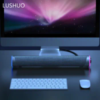 LUSHUO TV soundbar 3D Surround Soundbar Bluetooth Speaker Wired Computer Speakers Sound bar for Laptop PC Theater TV Aux 3.5mm
