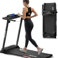 Portable Folding Treadmill, 3.0 HP Foldable Compact Treadmill for Home Office with 300 LBS Capacity