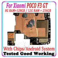 100% Original Unlocked Mainboard For Xiaomi POCO F3 GT Motherboard For Redmi K40 Logic Board 128GB 256GB Android OS Installed