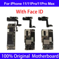 Original Motherboard For IPhone11 Pro Max With Face ID Mainboard For IPhone 11 Logic Board No Face Account Good Test Working