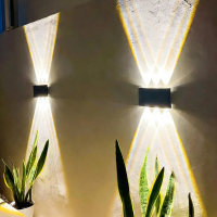 [COD] Lampu Dinding Taman Outdoor LED/COB Model Minimalis Kekinian | Pilihan 2/4/6/8 Mata (2-8 Watt)