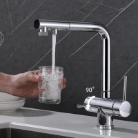 SUS 304 two way kitchen sink tap mixer with water filter kitchen tap faucet hot cold water mixer kitchen faucets
