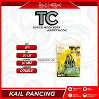 KAIL RELIX NUSANTARA TC 8263 ASSIST HOOK | SINGLE & DOUBLE HOOK | #2 | #4 | #6, 8263 Double #4