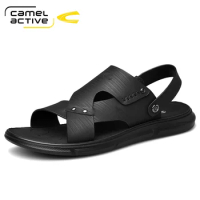 Camel Active 2022 New Summer Sandals Men Genuine Leather Classic Sandals Slipper Outdoor Sneaker Beach Men Water Trekking Shoes