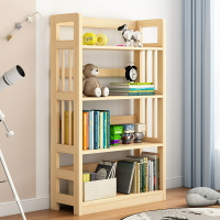 書架 書櫃 書桌 書櫃簡約落地書架多層收納置物架房間家用實木學生臥室小書架