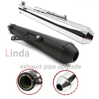For cg125 sr400 cb500 vt500 w800 Universal Motorcycle exhaust muffler retro vintage classic black escap Stainless steel exhaust