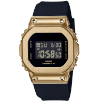 【CASIO 卡西歐】G-SHOCK 奢華黑金時尚電子錶(GM-S5600GB-1/速)