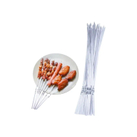 304 Stainless Steel BBQ Stick Drill Meat Lamb String Iron Skewer Tools Tube Needle bbq