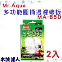 【水族達人】【替換碳板】水族先生Mr.Aqua《MA-650 圓桶過濾器 專用 過濾碳板 2入 G-MR-101-1》