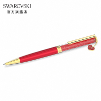 SWAROVSKI 施華洛世奇 Gratia 圓珠筆, 紅色, 鍍金色色調