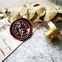 For you stamp head of Rose flower with letters Sealing stamps Retro Wood Stamp Wax Seal Stamp Wedding sealing Stamp wax seals