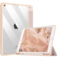 Slim Protective Case for iPad 9th 8th 7th Generation 2021 2020 2019 Clear Back Shell for iPad 10.2" Case Funda