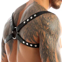 Gay Rave Harness Leather Harness Men Body Bondage Clothes Punk Rave Goth BDSM Chest Harness Belts Male Straps Lingerie Sex Toys