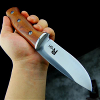 Japanese mirror light high quality 9CR18Mov tactical knife outdoor hunting knife outdoor defensive sharp camping knife