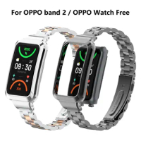 Luxury Metal Strap For Oppo Band 2 Bracelet Stainless Steel Solid Watch Band For OPPO Band2/Oppo Watch Free Strap Accessories