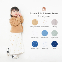 Mirtakids Azalea 2 in 1 Outer Dress Set Anak|Setelan Anak Perempuan (1-6 Tahun) | Caramel Knit & Cri