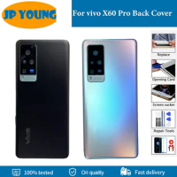Original New Back Glass For vivo X60 Pro Back Battery Cover V2047A Rear Case Housing Cover For vivo X60 Pro With Lens Replace
