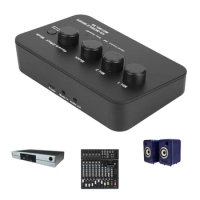 Portable Karaoke Microphone Mixer AUX IN/OUT BT Connection Dual Mic Inputs Compact Karaoke Audio Mixer for KTV Amplifier Speaker