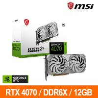 微星MSI RTX 4070 12G VENTUS 2X WHITE OC 顯示卡