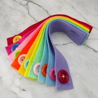 Kain Flanel Kancing Rantai isi 10 Warna Random / Mainan Edukasi Mengancing Flanel Anak Montessori