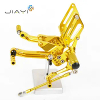 CNC Billet Motorcycle Adjustable Rearset Foot Pegs Pedals Rest Rear set Racing For Ducati 749 999 748 916 996 998 S R Gold