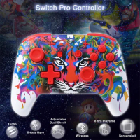 Pro Controller Wireless Controller for Nintendo Switch/Lite Pro Controller with Turbo Motion Adjustable Vibration Gyro Axis