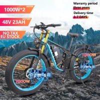 K800 Electric Bicycle Adults NEW KETELES 2000W Dual Motor Snow Mountain Fat Bike 48V 23Ah Best Battery Electric Hybrid Bike