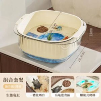 烏龜缸生態造景養魚缸小中大型龜缸家用水陸烏龜別墅養烏龜專用缸