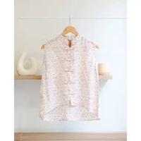 LOLITA TOP BATIK ATASAN TANPA LENGAN BATIK ATASAN PITA SLEEVELESS BATIK BOW TOP WANITA SLEEVELESS BA