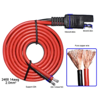 Car Extension Cable 0.3/1M 14awg Line DC Quick Connect Harness Solar Vehicle Battery Power Cable Connector Car Accessories